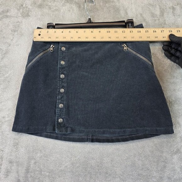 Kuhl Skirt Womens 4 Charcoal Corduroy Button Front Zip Pockets Casual Style 6191 - Picture 2 of 12